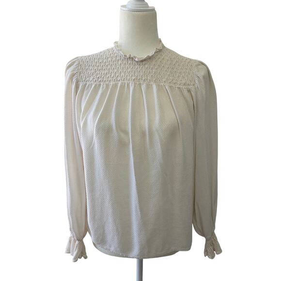 A New Day Long Sleeve Light Beige Blouse Woman's Size Small - Picture 1 of 8